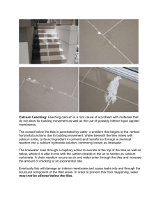 Calcium Leaching in Tiled Areas: Causes & Prevention