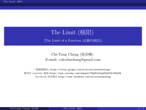 The Limit of a Function: Calculus Basics