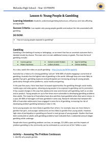 Lesson 6 - Young People & Gambling
