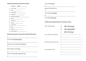 English Question Words Worksheet