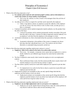 Principles of Economics I Chapter 6 Quiz Answers