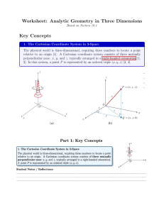 Analytic Geometry in 3D Worksheet: Key Concepts & Examples