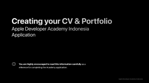 Apple Developer Academy Indonesia CV & Portfolio Guide