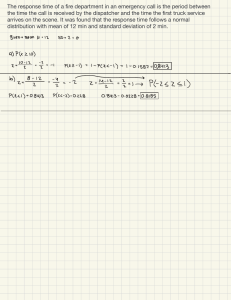Fire Department Response Time Normal Distribution Problem