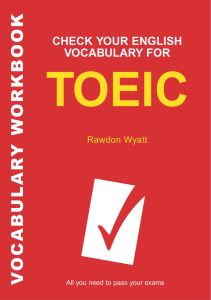 Check your English vocabulary for TOEIC