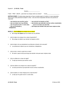 Hoja de trabajo de Espa&ntilde;ol II: Usar 'Decir' en Pret&eacute;rito