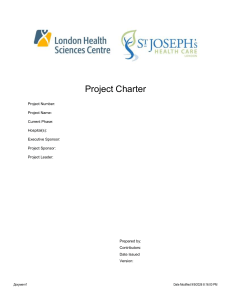 Project Charter Template for Healthcare