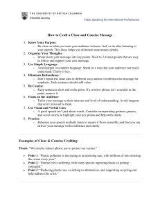 Public Speaking: Craft Clear & Concise Messages