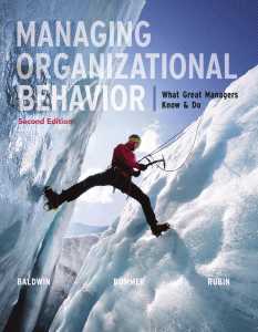 Managing Organizational Behavior Textbook