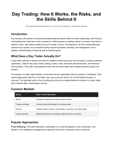 Day Trading: How It Works, Risks, and Skills