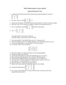 Linear Algebra Practice Test 2 Problems
