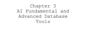 Chapter 3: AI Fundamentals & Advanced Database Tools