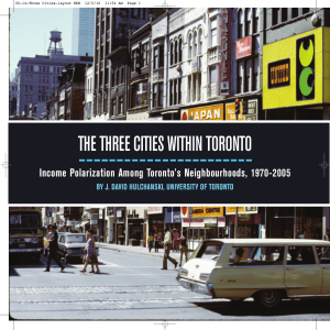 The Three Cities Within Toronto: Income Polarization 1970-2005