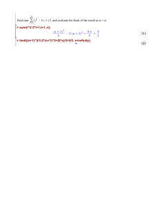 Calculus Problem: Sum and Limit Evaluation