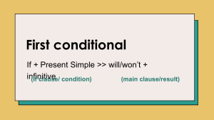 First Conditional English Grammar Lesson