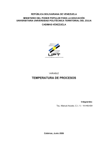 Variable Temperatura de Procesos