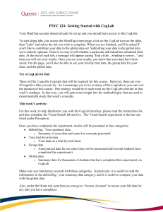 PSYC 221: Getting Started with CogLab Guide