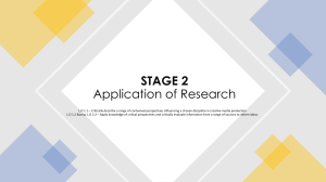 Stage 2: Application of Research for Creative Media Essay