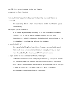 Art 218: Intro to Architectural Design and Drawing - Class Assignment