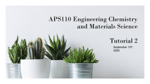 APS110 Tutorial 2: Young's Modulus & Tensile Testing
