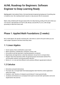 AI/ML Roadmap for Beginners: Software Engineer to Deep Learning Ready