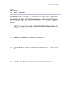AP Chemistry Study Guide: Unit 1 Lesson 2