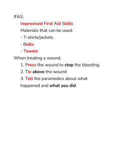 Improvised First Aid Skills Guide: Wound Treatment Steps
