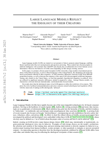 Large Language Models Reflect Creator Ideology: Research Paper