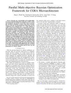 Parallel Multi-objective Bayesian Optimization for CGRA Microarchitecture