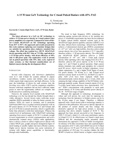 15 W/mm GaN Technology for C-band Pulsed Radars with 45% PAE