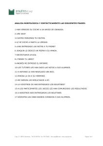 An&aacute;lisis Morfol&oacute;gico y Sint&aacute;ctico de Frases en Espa&ntilde;ol