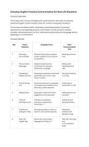 Everyday English Course: Practical Communication for Real-Life Situations