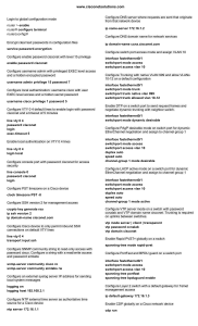 Cisco Network Configuration Commands Guide