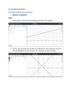 SAT Desmos Prework: Systems of Equations Practice