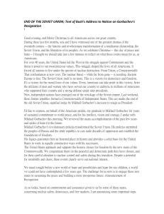 Bush's Address on Gorbachev's Resignation & End of Soviet Union