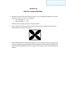 MATLAB/SCILAB Functions Worksheet