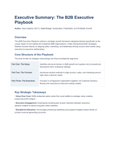 The B2B Executive Playbook Summary: Growth Strategy