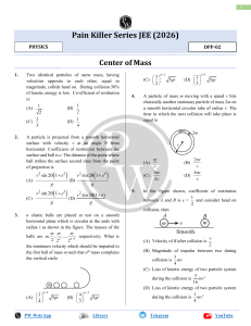 Centre of Mass    DPP 02
