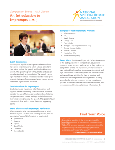 competition guide - impromptu