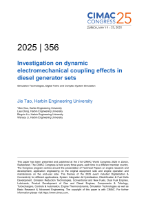 Investigationondynamicelectromechanicalcouplingeffectsindieselgeneratorsets