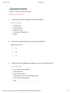 Questionaire - Google Forms