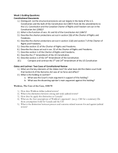 Week 1 Guiding Questions-Constitutions and two Cases of Constitutional Review1