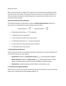 Study document for the mechanical stresses within the rungs of a ladder - Engineering 1001