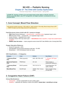 NU435 Chapter27 Cardiac StudyNotes