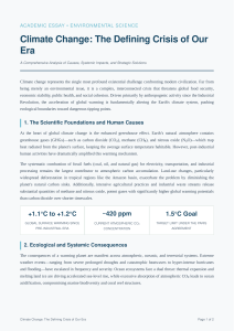 climate change essay
