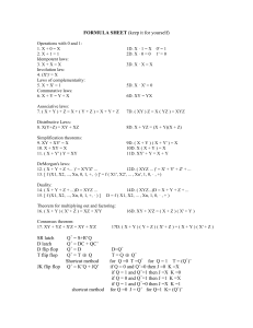 Example Formula Sheet