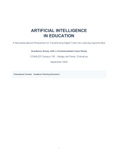 Artificial Intelligence in Education Neuroeducational Perspective (1)