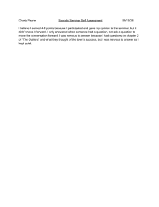 Socratic Seminar- In Class
