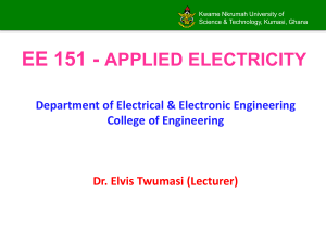 EE 151- Dr. Elvis Twumasi 2026