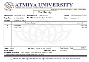 5th sem fee recipt